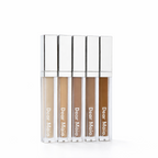 Five concealer tubes with 'Dear Mala' branding on a white background. Displaying the five shades of the flawless awakening concealer ranging from light to deep